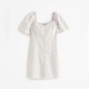 Abercrombie & Fitch Linen-Blend Button-Through Mini Dress